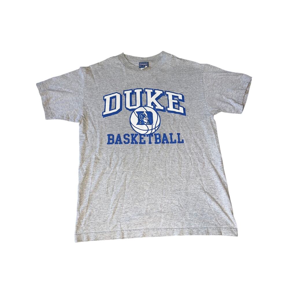 Vintage Champs Duke Blue Devils Basketball NCAA T-shirt Heather Gray size small